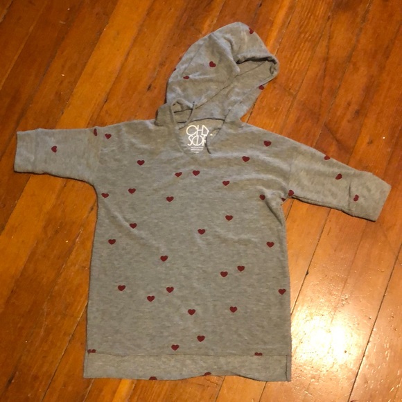 Grey chasor heart hoodie girls size 12 - Picture 1 of 4